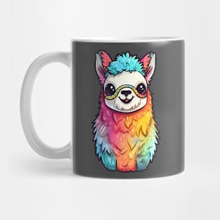 Colorful Rainbow Llama Mug